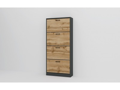 Ντουλάπι  παπουτσιών  Vektra 4 ( δρυς votan /ανθρακίτη )